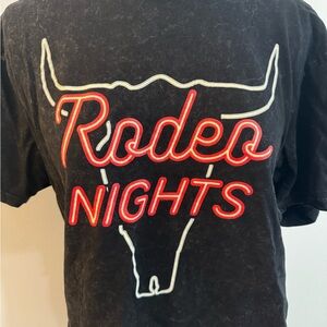 Rodeo Nights Neon Sign Crop Tee